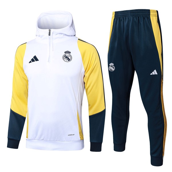 Sudadera Con Capucha Real Madrid 2024/25 Blanco Amarillo 2